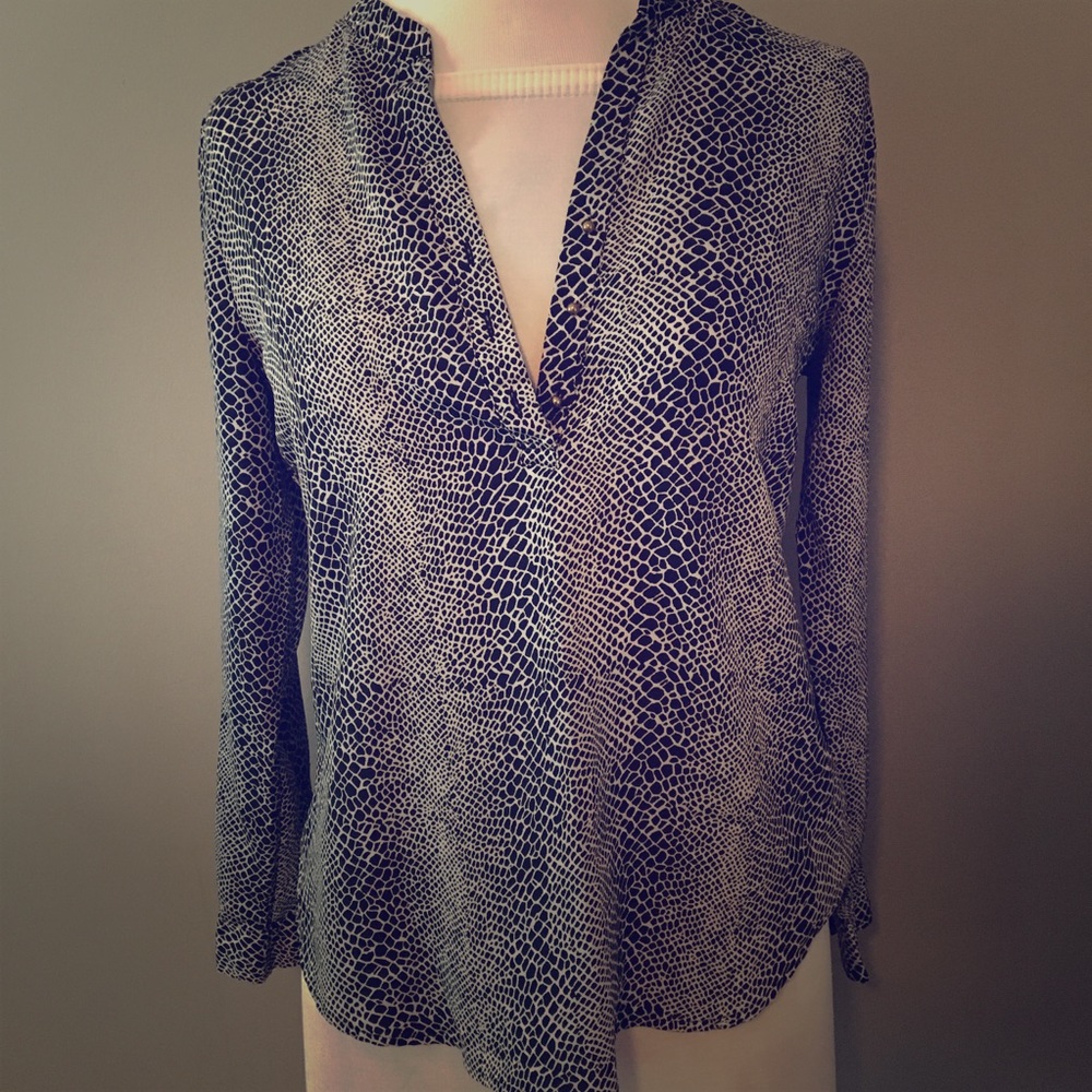 Violet and Claire Snakeskin Print Blouse